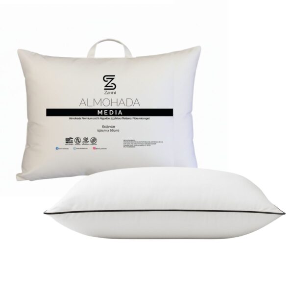 Almohada media 100% algodón